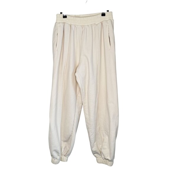 NAP Cream Relaxed Jogger Sweatpants, M - Picture 1 of 10